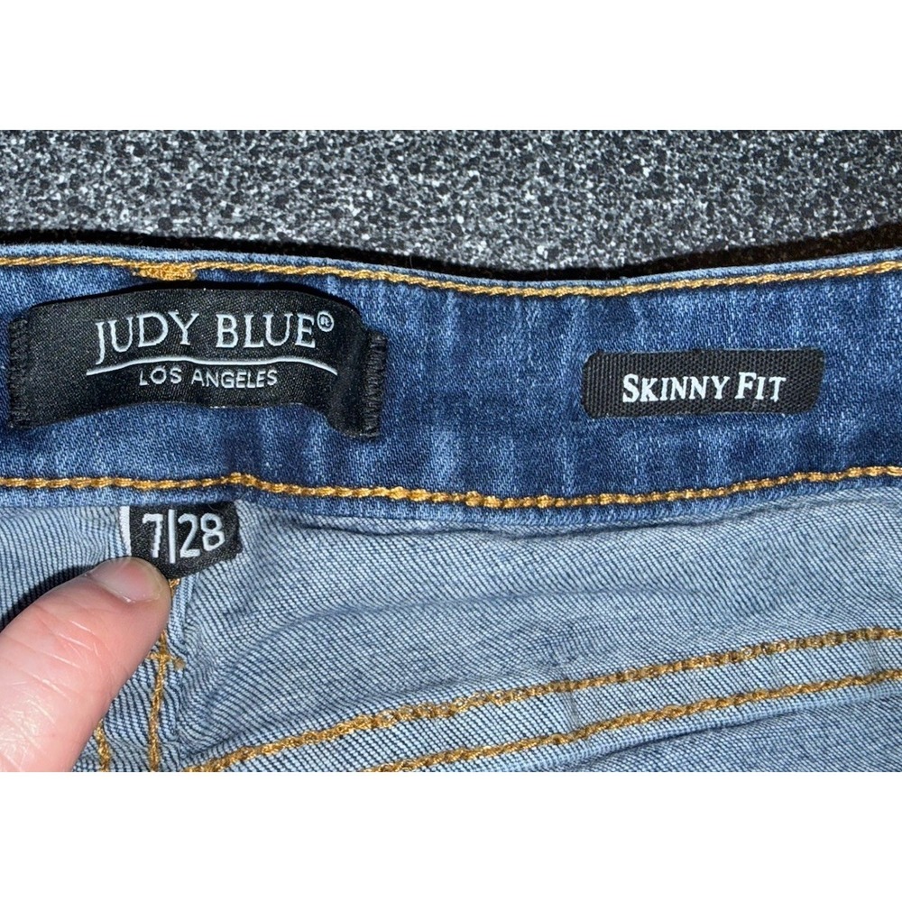 Judy Blue Jeans Relaxed Skinny‎ Fit Size 7/28 JB8829 Blue Denim - Picture 4 of 7